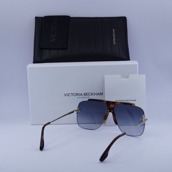 Victoria Beckham VB627S 215 Square Sunglasses – Havana/Gold/Blue Gradient - Picture 9 of 10